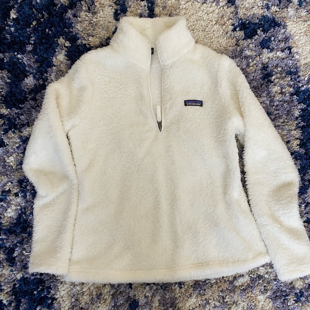 White Patagonia 3/4 zip